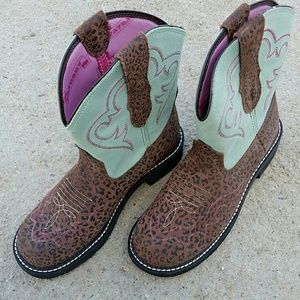 Cheetah mint ariat boots